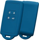 kwmobile autosleutelhoes geschikt voor Renault 4-knops Smartkey autosleutel (alleen Keyless Go) - Siliconenhoes in rifblauw