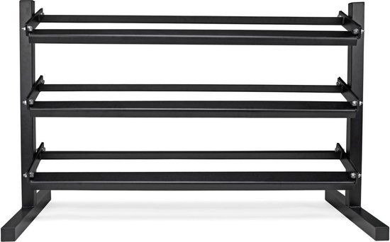 VirtuFit Pro Halterrek - 3 Laags - Zwart - Dumbbell Houder - 300 kg