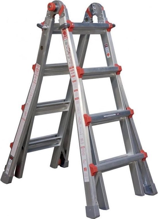 Little Jumbo 48414101 Giant telescoopladder 4 x 4 Treden