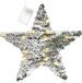 com-four® Snow-Covered Artificial Christmas Star with Lights and Timer