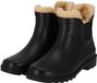 XQ Morethansocks Chelsea regenlaarzen kinderen Unisex Fake Fur voering Zwart