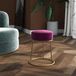 vidaXL - Hocker - rond - fluweel - paars