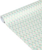 Clairefontaine 223871C cadeaupapier Excellia Tiny Rolls 5 m x 35 cm (bijzondere kleine breedte) 80 g, bloemen op blauwe achtergrond.