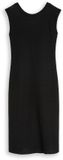 Tom Tailor Denim - Getailleerde jacquard midi-jurk - Maat S - deep black