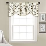 Lush Decor Royal Garden raamgordijn volant, 45,7 cm x 106,7 cm, neutraal