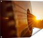 Gards Poster de guitare au coucher du soleil - 80x60 cm - Toile de jardin - Décoration de jardin - Décoration murale extérieure - Peinture de jardin