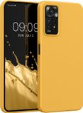 kwmobile telefoonhoesje geschikt voor Xiaomi Redmi Note 11 Pro / Redmi Note 12 Pro 4G - Hoesje met siliconen coating - Smartphone case in mango