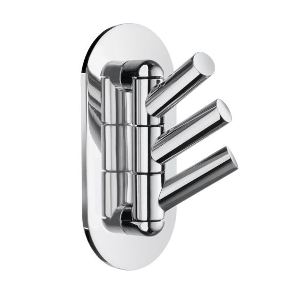 Smedbo Drievoudige Haak draaibaar Chroom BK1023