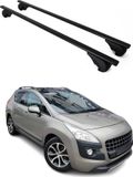 OMAC Barres de toit pour Peugeot 3008 I 2008-2016 – Tüv/din 75302:2019 – Antivol inclus – Charge max 75 kg – Acier noir