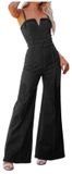 Merkloos Casual Denim Jumpsuit voor Dames met Stretchy Pasvorm