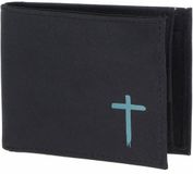 oxmox New Cryptan RFID Protect Pocketbörse Freedom Cross Print Cyan Black