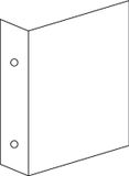 Merkloos / Sans marque Blanco haaks bord - kunststof - 150 x 150 mm - wit