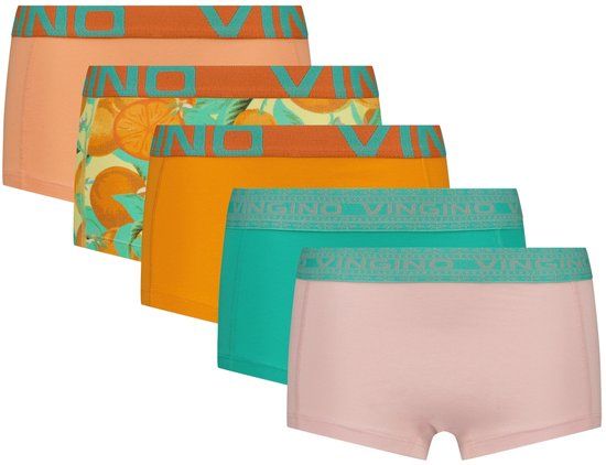 Vingino U262 Orange 5pack Meisjes Onderbroek - Apricot