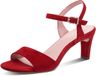 Tamaris - Dames - Sandalen met hak - Rood - Maat 41