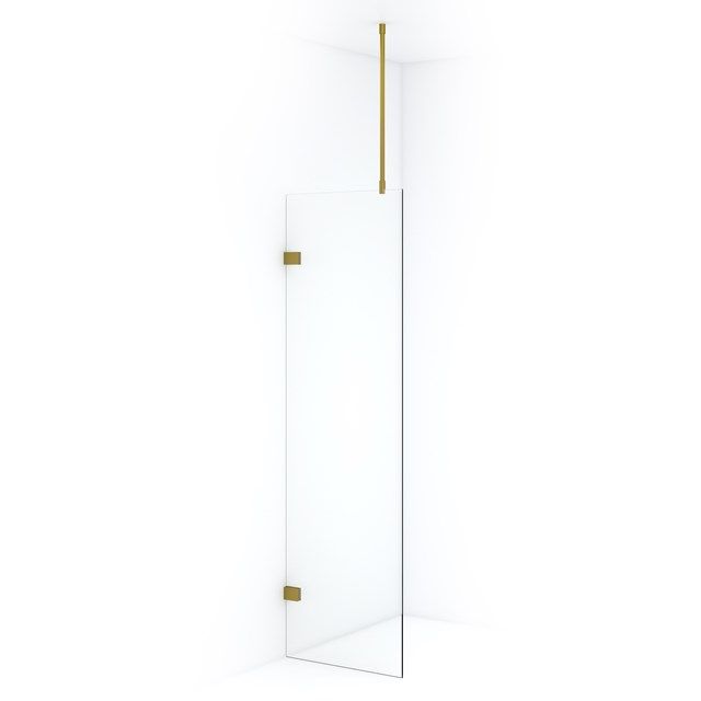 Maxaro Inloopdouche Diamond 60cm 8mm Helder Veiligheidsglas Goud
