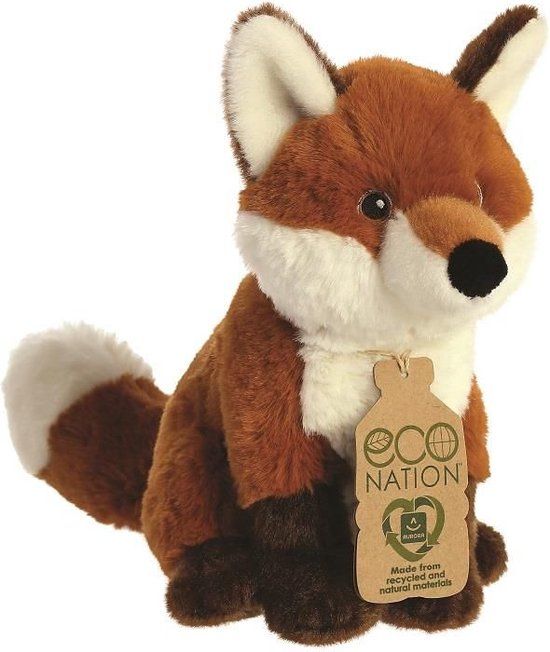 Aurora Pluche Knuffeldier Rode Vos - 23 cm - Pluche Vos Knuffel