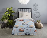 Good Morning Kinderdekbedovertrek Mack Blauw 120x150 cm