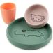 Done by Deer Coffret repas en silicone pour bébé Croco