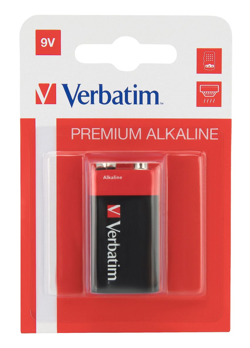 Verbatim 9V Alkaline Batterij - 1 Stuk