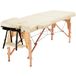 Yaheetech Massagetafel 2 zones draagbaar massagebed in hoogte verstelbaar houten voeten incl. hoofdsteun & armleuningen 213 cm L × 82 cm tot 250 kg belastbaar