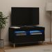 Maison Exclusive - meuble TV LED, noir, en panneaux de particules