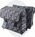 Voltano Dubbele Fietstas Floral Elegance - Zwart Met Witte Bloemen - 38 Liter - 100% Waterdicht Polyester