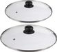 Secret de Gourmet - Set de 2 couvercles de casserole universels en verre - pour casseroles de dia 16 et 20 cm