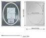 StarTech LED-badspiegel - wandspiegel - voor- en achterverlichting - dimbaar - anti-condens - frameloos - gehard glas - 60x80 cm