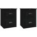 Tables de chevet murales 2 pcs armoire de chevet table de nuit noir 41,5x36x53 cm