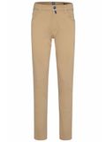 MEYER Broek donkerbeige / kobaltblauw