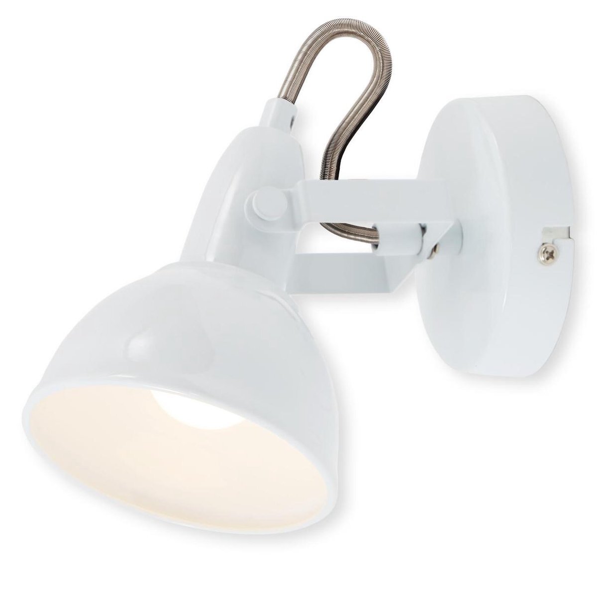 Briloner Leuchten SOFT Wandlamp - 1 lichts - Draaibaar en zwenkbaar - E14 - Metaal - Wit