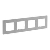 Legrand Niloé Step - Viervoudig frame, aluminium