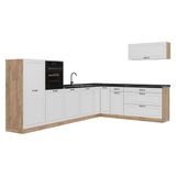 Vicco R-Line, Wit landelijk/Goudkleurig Eiken 327 x cm