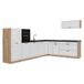 Vicco R-Line, Wit landelijk/Goudkleurig Eiken 327 x cm