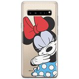 ERT GROUP Telefoonhoes voor Samsung S10 5G origineel en officieel gelicentieerd Disney patroon Minnie and Mickey 033 optimaal aangepast aan de vorm van de mobiele telefoon, gedeeltelijk transparant