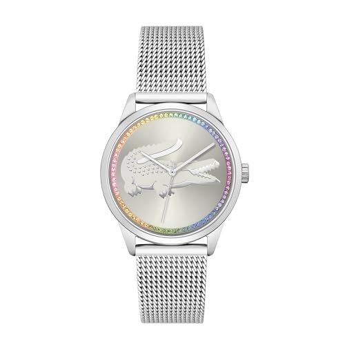 Lacoste Women's Analog Quartz Watch with Stainless Steel Band 2001259, Silver White