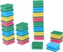 Dirt Devil Schuursponsjes - 24x stuks - gekleurd - huishoud/schoonmaak/afwas - sponzen