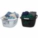 Benson set de paniers à linge - 2 pièces - extra large - gris/blanc - plastique - 51 litres - 67 x 47 x 27 cm