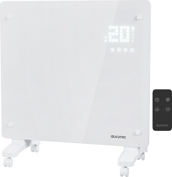 Auronic Elektrische Kachel - Convectorkachel met Thermostaat, Timer en Afstandsbediening - 1000W - Wit