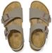 Birkenstock New York Kids Sandales Beige Nubuck Liège/Caoutchouc Boucle