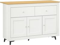 HOMCOM Buffetkast - Spaanplaat - 117x35x80cm - Wit