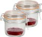 Urban Living Weckpot/inmaakpot - 2x - 200 ml - glas - beugelsluiting
