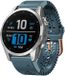 By Qubix Qubix Flower siliconen bandje - 20mm Quickfit - Grijsblauw - Geschikt voor Garmin Fenix 7s/6s/5s / Instinct 2s / Epix Pro Gen 2 (42mm)
