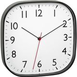 TFA Dostmann 60.3076.01 Wandklok Kwarts 279 mm x 49 mm x 279 mm Zwart Slepend uurwerk (geluidsloos)