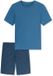 SCHIESSER AG Heren Pyjama Kort Effen Aqua Katoen Maat 48