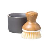 Full Circle FC12115W Vaatwasborstel, rond, Bubble Up, hout, wit, 17 x 13 x 19 cm