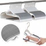 SEVERNO Home Softy - Kledinghanger - Antislip - 20 Stuks - Wit/Grijs