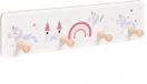 Merkloos Relaxdays Kinderkapstok - 38 cm - 4 haken - grijs-rood