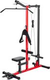 VEVOR Lat Pulldown Station, 3-in-1 Lat Pulldown Tower, Power Station met Lat Pulldown Bar & Cable Pulley, Draagvermogen tot 181 Kg, Krachttraining voor Rug, Armen, Schouders, Buikspieren, Lat Pulldown Machine voor Thuisfitnesscentrum, Zwart
