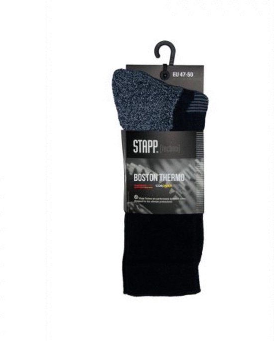Stapp Boston Thermo Werksokken - Zwart - Maat 38 - Halfhoog - Isolerend